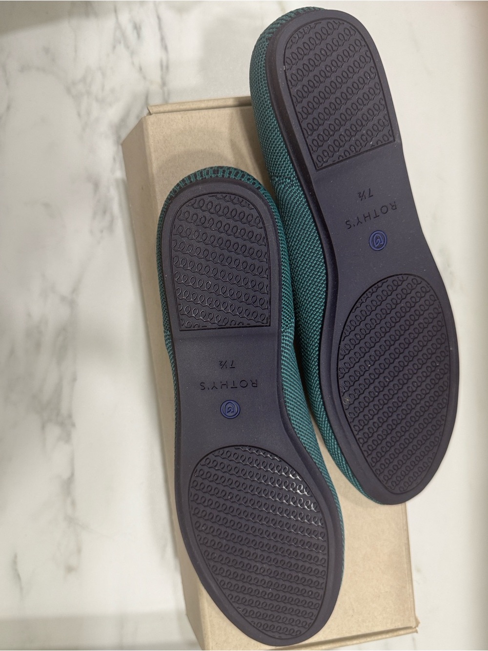 Rothy’s Spruce Python Round Toe Flats | Size 7.5 NEW - Picture 3 of 5
